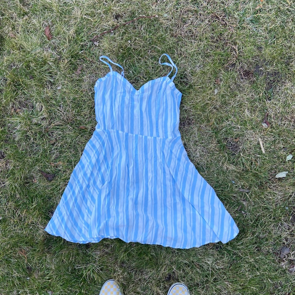 Blue and White Dress XL